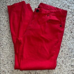 Kut from the Kloth Womens Vibrant Red Straight Leg Size 10